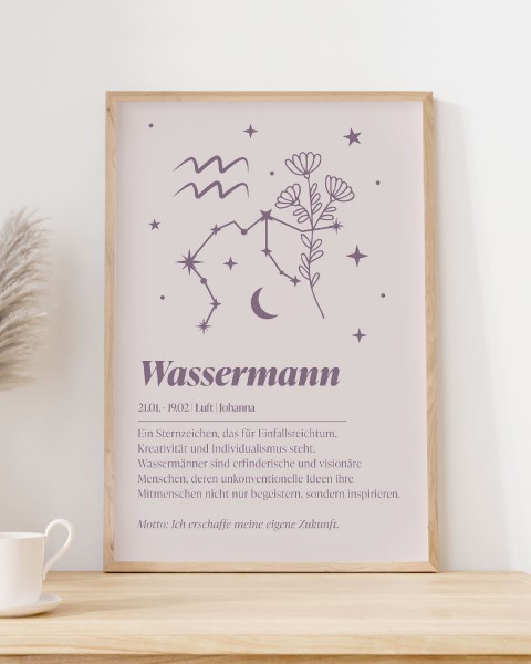 Sternzeichen Definition Wassermann - Poster
