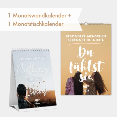 Kalender Set: Monatswandkalender + Monatstischkalender