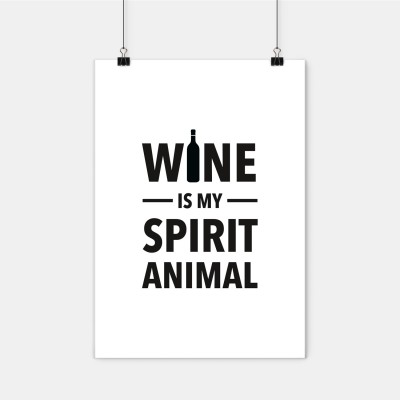 Poster Wrdprn - Wine is my spirit animal