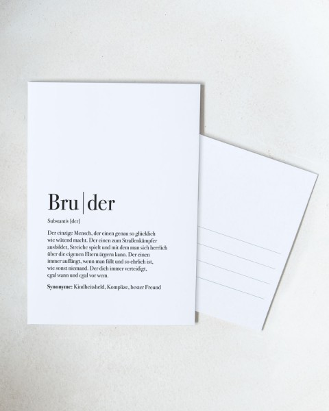 Bruder Dudeneintrag - Postkarte