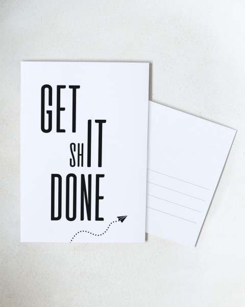 Get ShIT done - Postkarte von Lieblingskollegen