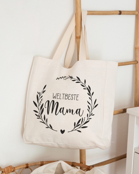 Motiv: Weltbeste Mama - VS" Stofftasche