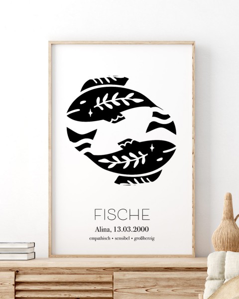 Sternzeichen "Fische" - Poster