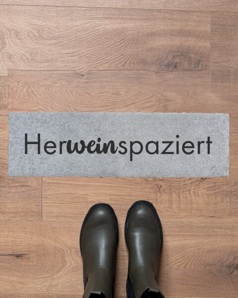 Herweinspaziert® - Fußmatte schmal